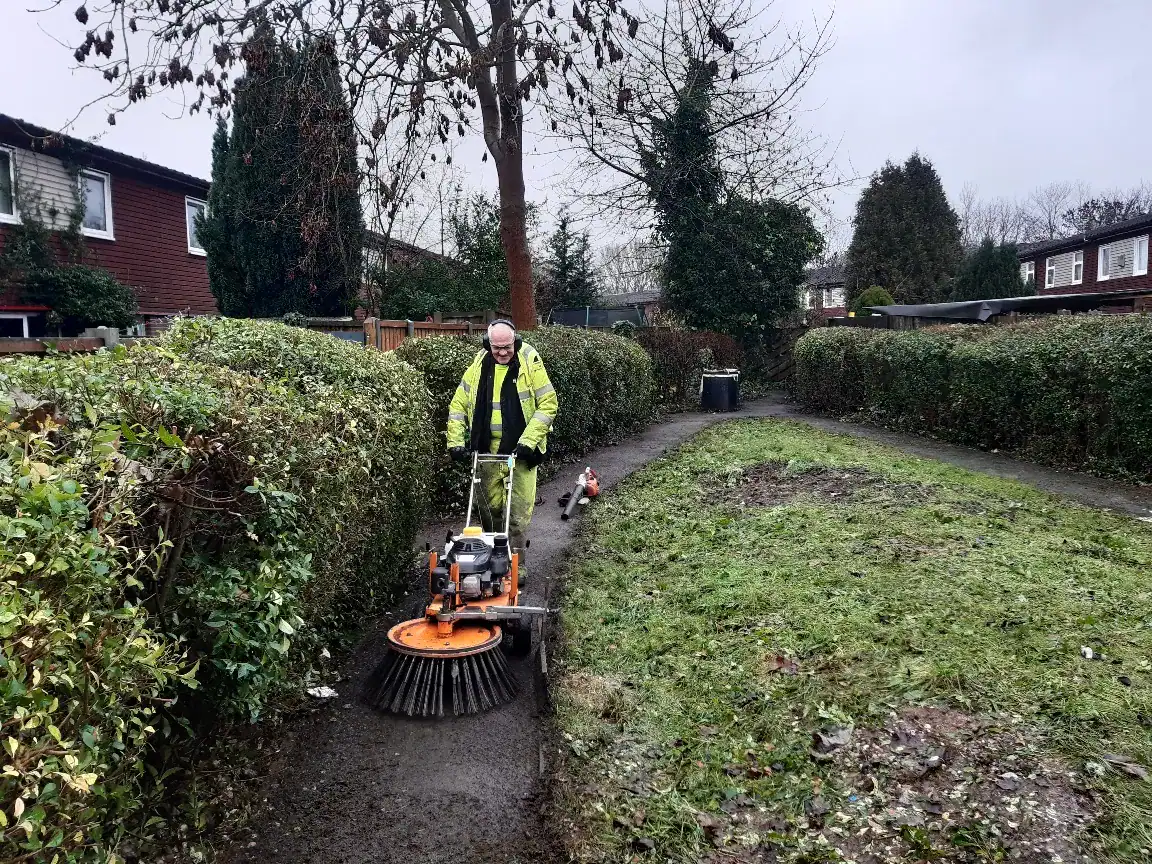 walk-behind power sweeper services