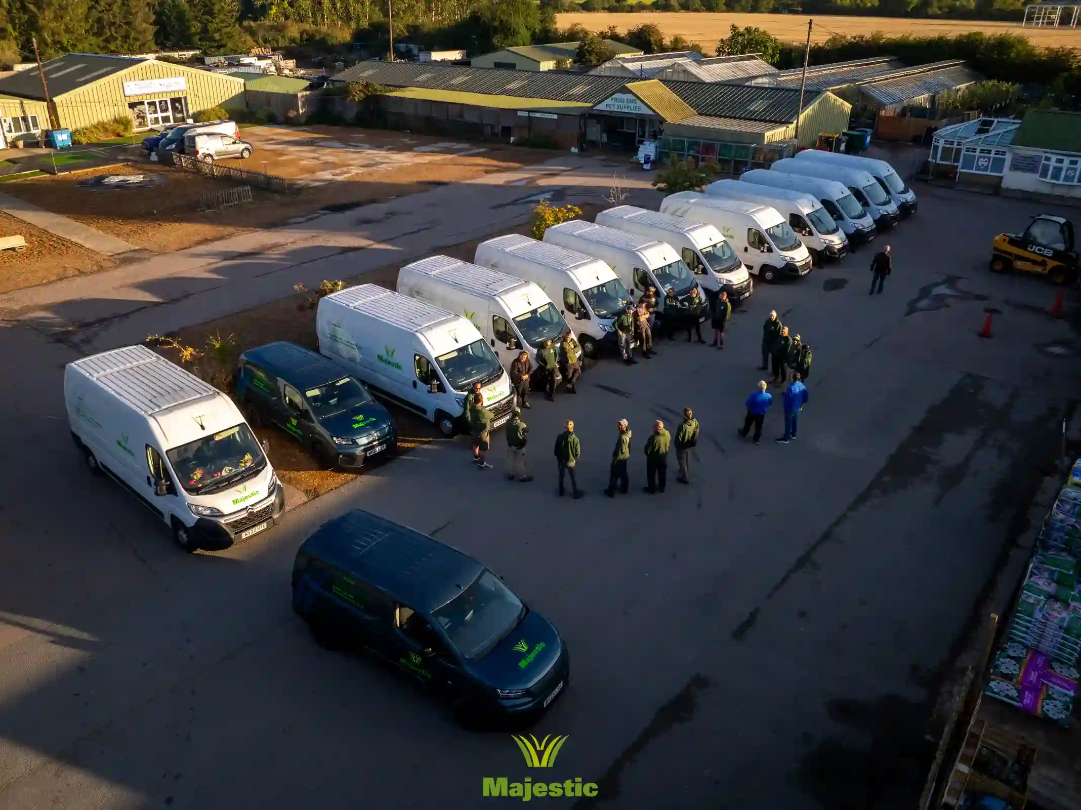 Majestic Grounds Maintenance Depot Drone Shot